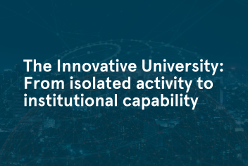 The innovative university from isolated activity to institutional capability